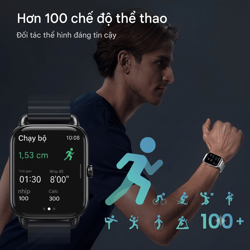 Đồng Hồ Thông Minh Xiaomi HAYLOU RS4 Plus - Phiên Bản quốc tế,