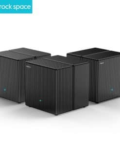 Rock Space AX1800 Mesh WiFi 6 bộ 3 thiết bị chính hãng, thiết kế hiện đại, phủ sóng WiFi toàn nhà.