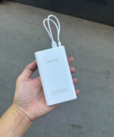 Sạc Dự Phòng ROMOSS PAC20U 20000mAh - Sạc Nhanh 22.5W - Màu trắng
